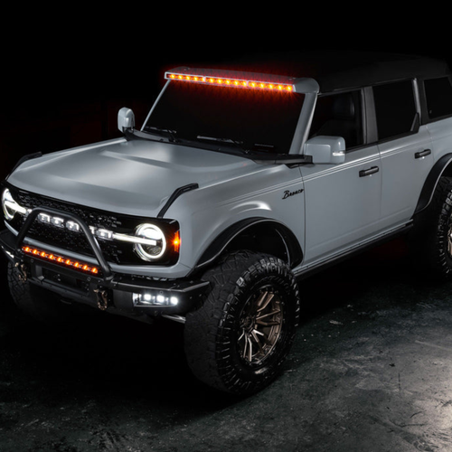 INTEGRATED WINDSHIELD ROOF LED LIGHT BAR SYSTEM FOR 2021+ FORD BRONCO