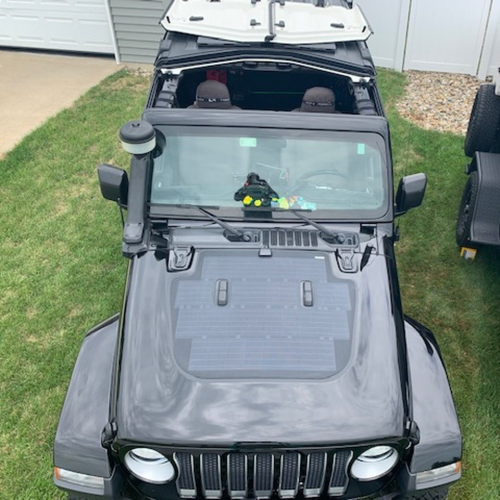 Jeep Wrangler JL and Gladiator Lensun 90W 12V Hood Solar Panel