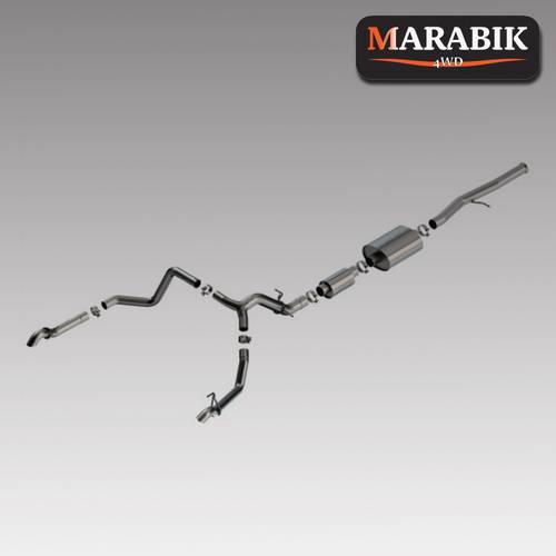 نظام عادم خلفي كامل (Cat-Back) لسيارات شيفروليه سيلفرادو / جي إم سي سييرا 1500 ZR2/AT4X موديلات 2022-2026 بمحرك 6.2 لتر، من النوع S
