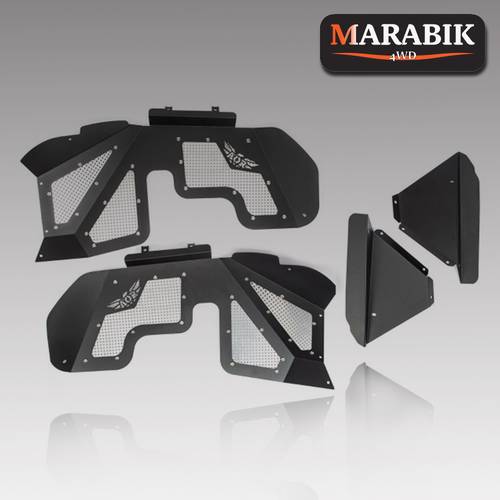 رفارف أمامية داخلية فائقة القوة لسيارات جيب رانجلر JL وجلادياتور JT موديلات 18-26