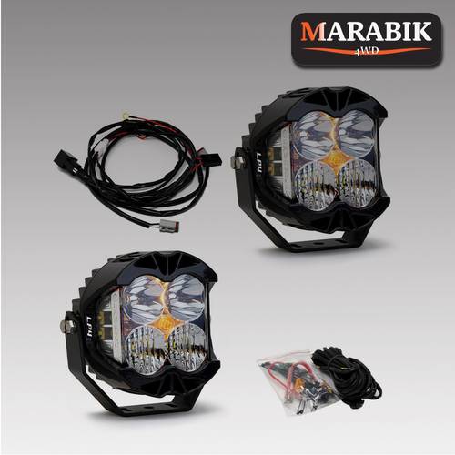 زوج مصابيح LED من باجا ديزاينز LP4 PRO للقيادة/الكومبو