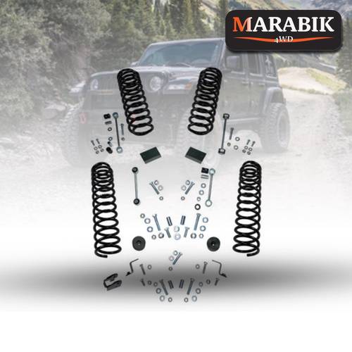 طقم رفع سلس ثنائي المعدل لسيارة جيب رانجلر JL 2DR مقاس 2.5 بوصة 18-24