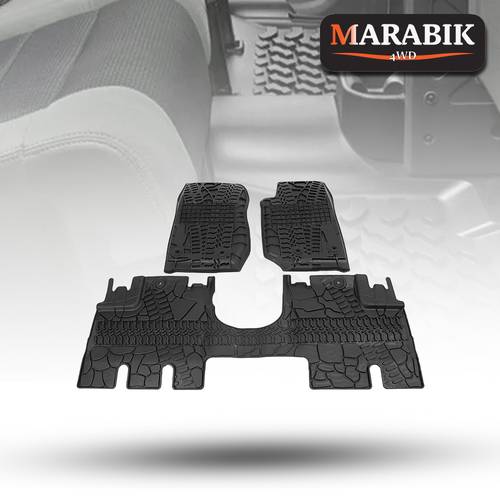 3 قطع مطاطية مخصصة لجيب رانجلر  4 ابواب - 07 - 17 JK
