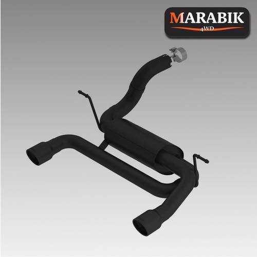 عادم خلفي للمحور من ATAK لسيارة جيب رانجلر JL سعة 2.0 لتر موديل 18-25 أسود، أطراف سوداء