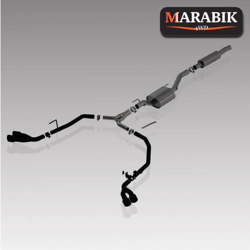 عادم ATAK Cat-Back من جيب رانجلر جلاديتور JT سعة 3.6 لتر، موديل 19-25، بأربعة أطراف سوداء