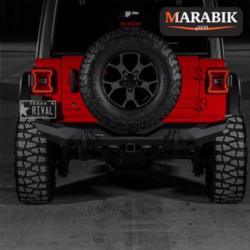 مصد خلفي قصير من الألومنيوم من RIVAL 4x4 لسيارة Jeep JL/JLU