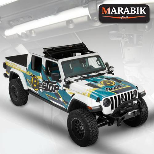 جيب رانجلر JL 4DR 18-25 Squareback، سقف ناعم، أسود ماسي