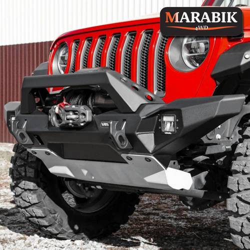 مصد أمامي كامل العرض من الألومنيوم من RIVAL 4X4 لسيارات JK/JL/JT