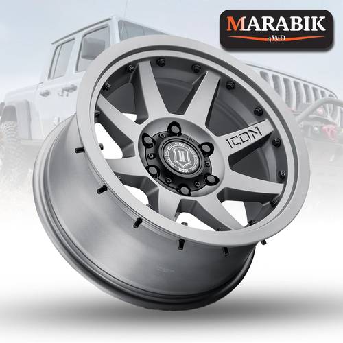 جنوط لسيارة جيب رانجلر JK/JL/JT -ICON REBOUND PRO -TITANIUM
