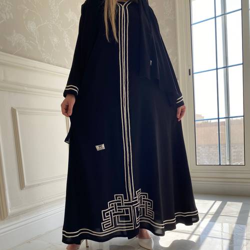 عبايه تطريز هندسي