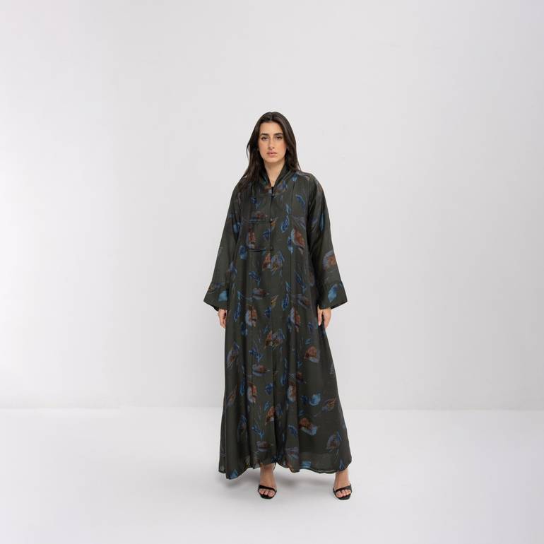 شيفون زيتي مطبوع 