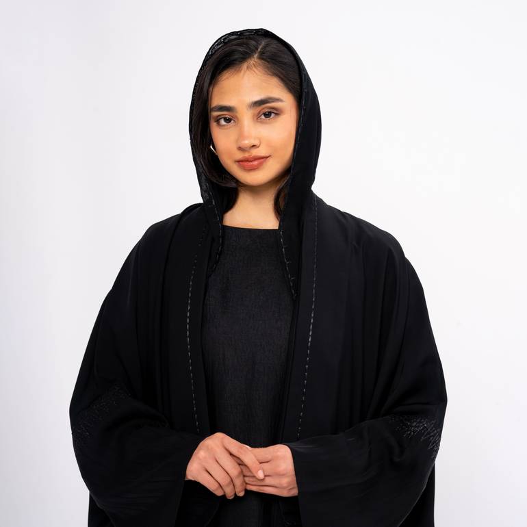 كريب حرير بارد مع هدب 