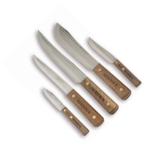 طقم سكاكين اولد هيكوري - 5 قطع للجزارة  -  كاربون ستيل قابل للصدى - Old Hickory Knife Set