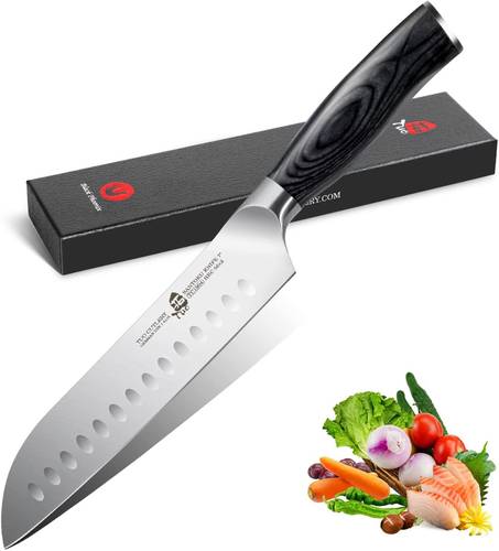TUO Santoku Knife Japanese Chef Knife 7 inch Asian Knife  -TC1904 