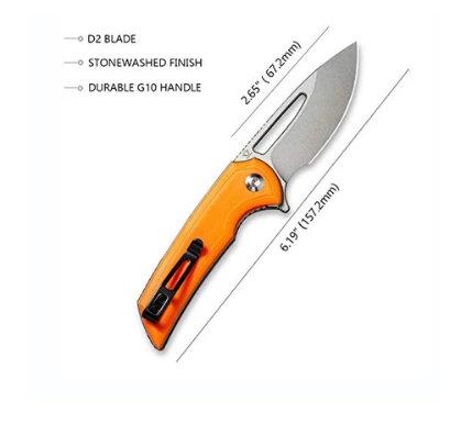 Odium Flipper Knife -  (2.65" Stonewashed D2) C2010B 