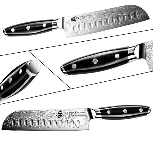 TC1206S Santoku 7" - سكين مطبخ سانتوكو دمشقيه 