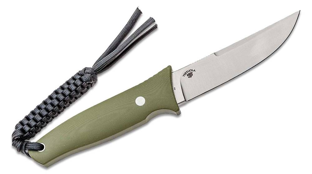 Benchmade Anonimus Fixed Blade Knife 5 CPM-CruWear Tungsten Gray Drop  Point, OD Green G10 Handles, Boltaron Sheath - KnifeCenter - 539GY