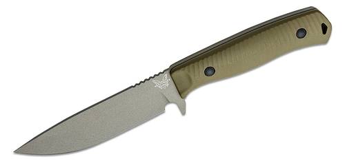 Benchmade Anonimus Fixed Blade Knife 5" CPM-CruWear Tungsten Gray Drop Point, OD Green G10  - 539GY