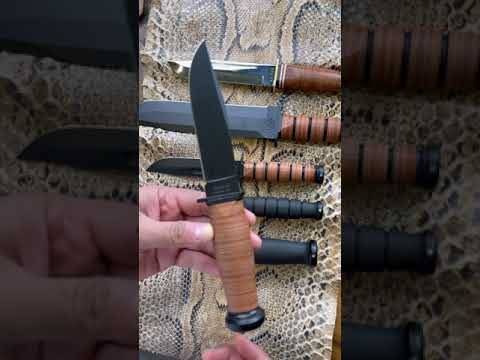 KA-BAR Short USMC Fighting/Utility Knife Leather Sheath (5.25" Black) 1250 - 1095