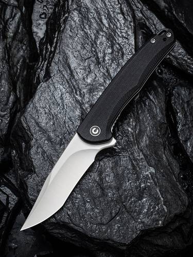 CIVIVI Knives C20011-1 Eric Ochs Mini Sandbar Flipper Knife 2.95" Nitro-V Satin Recurve Blade