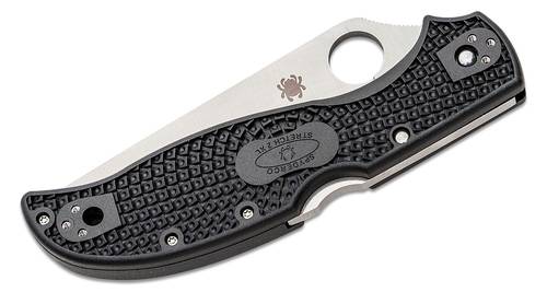 spyderco Stretch 2XL Lightweight Folding Knife 3.92" VG10 Satin Combo Blade, Black FRN Handles - C258PSBK