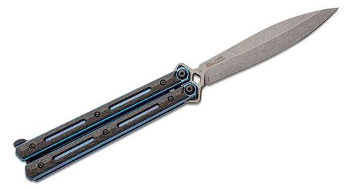 Kershaw 5150CF Lucha Balisong Butterfly Knife 4.6" CPM-20CV  Carbon Fiber Handles with Titanium  فراشة 