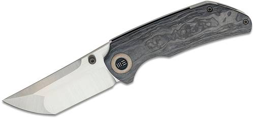 We Knife Thug XL Folding Knife 3.35" CPM-20CV Shredded Carbon Fiber and Titanium Handles - WE20028E -1