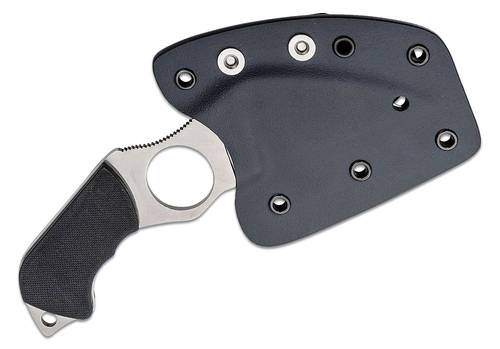 Spyderco Sal Glesser Swick 6 Small HoleNeck Knife 2.73" LC200N - G10 Handles, Boltaron Sheath with G-Clip - FB14S