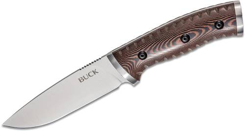 Buck 863 Selkirk Survival Knife Fixed 4.625" Blade, Brown Micarta Handles - 10180 