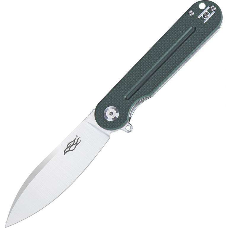 Ganzo Folding Knife Green G10 Handle D2 Drop Point Plain Edge G704-GR