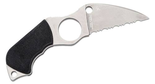 Spyderco Sal Glesser Swick 6 Small HoleNeck Knife 2.73" LC200N - G10 Handles, Boltaron Sheath with G-Clip - FB14S