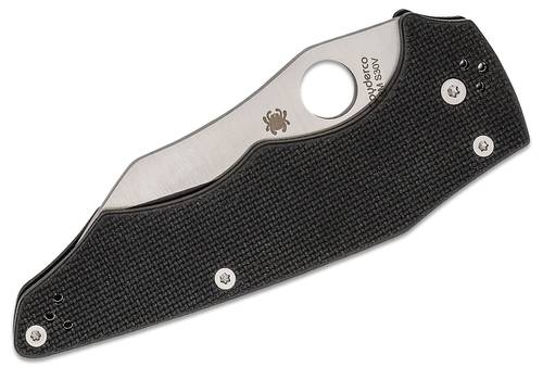 spyderco YoJumbo Folding Knife 4" S30V Satin Plain Blade, Coarse Black G10 Handles - C253GP