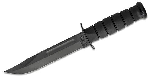 KA-BAR 1213 Full Size Fighting Knife 7" Black Plain Blade, Kraton G Handle, Kydex Sheath