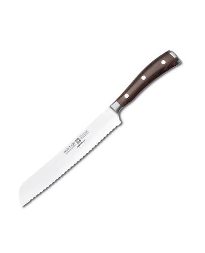 Wusthof Ikon 8" Bread Knife, Blackwood Handles - 1010531020