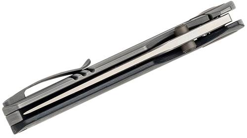 We Knife Thug XL Folding Knife 3.35" CPM-20CV Shredded Carbon Fiber and Titanium Handles - WE20028E -1