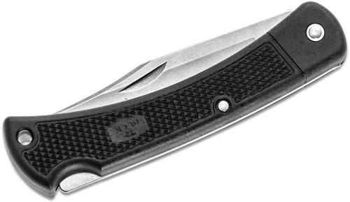 Buck 110 Folding Hunter LT 3.75" Plain Blade, Black Nylon Handles, Polyester Sheath - 11553