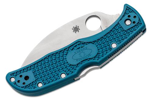 Spyderco Endela Lightweight Wharncliffe Folding Knife 3.42" K390 Satin Plain Blade, Blue FRN Handles -  C243FPWK390 