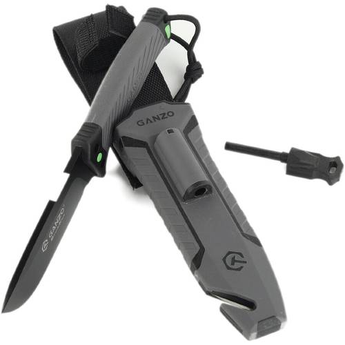 KNIFE GANZO G8012V2-GY GRAY -  قانزو سكين الرحلات متعددة الاستخدام