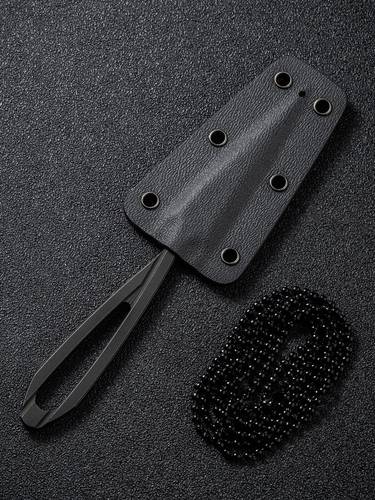 CIVIVI Knives Ostap Hel D-Art Fixed Neck Knife 1.74" D2 Black Stonewashed Single Edge Dagger - C21001 -2