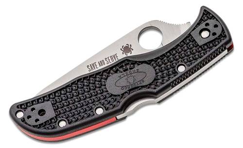 Spyderco Endela  Thin Red Line Folding Knife 3.41" VG10  FRN Handles with Red Backspacer - C243FPSBKRD