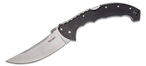cold Steel 21TBX Talwar Folding Knife 5.5" S35VN Satin Plain Blade, Black G10