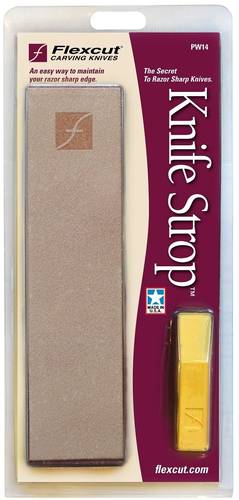 Flexcut 8" x 2" Leather Knife Strop w/ Polishing Compound - FLEXPW14 - مسن جلد مع كمباوند