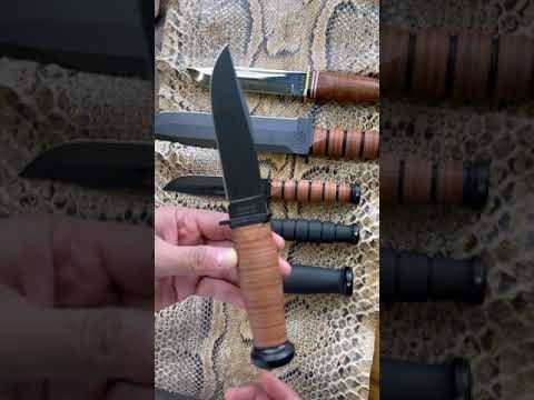 KA-BAR Bowie Big Brother Fixed Blade Knife Leather Serr Top (9.37" Black) 2217