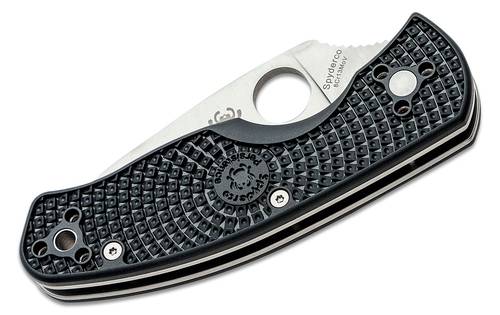 Spyderco Persistence Lightweight Folding Knife 2.77" Satin Serrated Blade, Black FRN Handles -  C136SBK