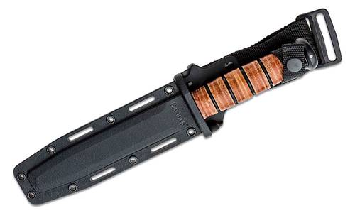 KA-BAR 5017 Full-size USMC Fighting Knife 7" Fixed Plain Edge, Kydex Sheath - كيبار جراب كايدكس