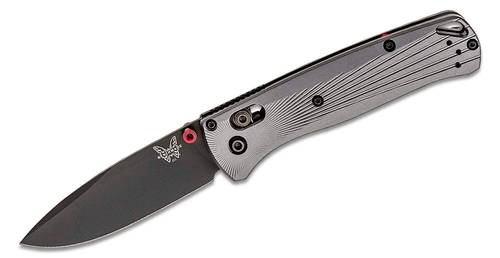 Benchmade 535BK-4 Bugout AXIS Folding Knife 3.24" M390 Black Cerakote Plain Blade, Machined Aluminum Handles 