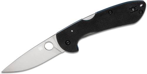 Spyderco C247GP Siren Folding Knife 3.61" LC200N Satin Plain Blade, Black G10 Handles