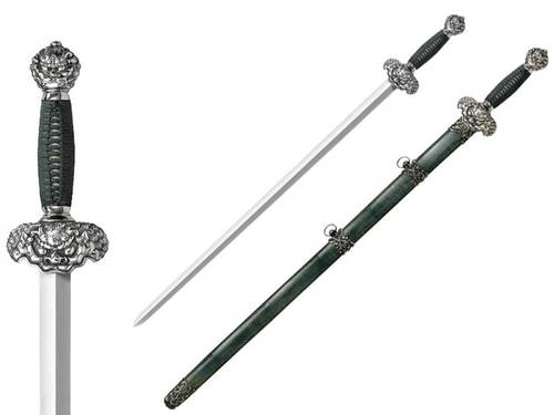 Cold Steel 88RLG Jade Lion Gim Sword 30" Damascus Blade