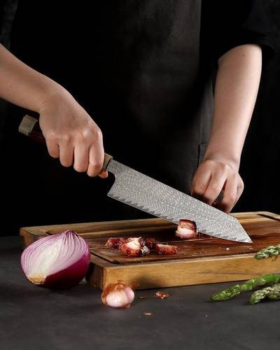 XinCraft 8" Chef Knife (Acid Etched) - VG10 - 8 inch -   XC106 -   سكين مطبخ دمشقيه 