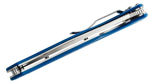 Spyderco Resilience Lightweight Folding Knife 4.2" CPM-S35VN Satin Combo Blade, Blue FRN Handles - C142PSBL
